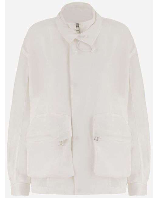 Frankie Shop White Acetate-Blend Jacket 59.Acetate