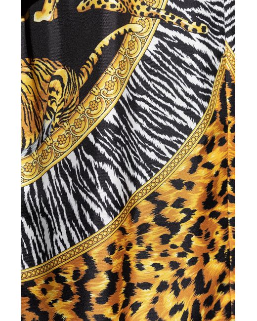 Versace Yellow Silk Shirt for men