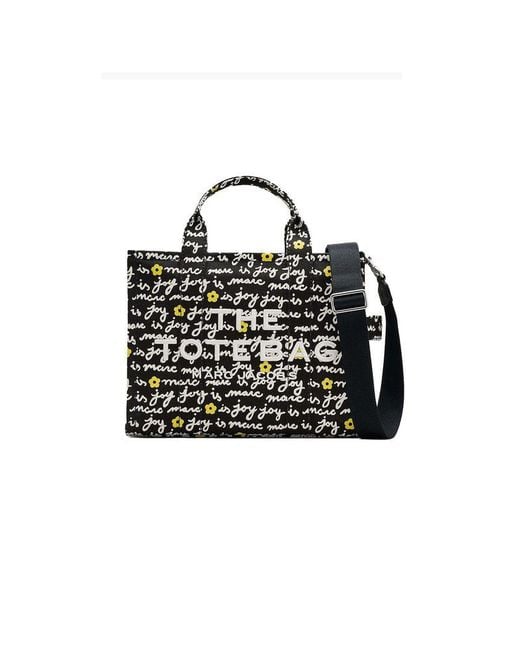 Marc Jacobs Black Handbag Cotton Canvas Bags Tote-Bags