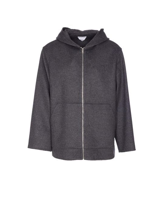 Bottega Veneta Gray Double Layer Hood Jacket for men