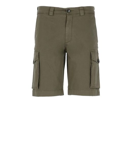 Woolrich Green Cargo Bermuda Shorts for men