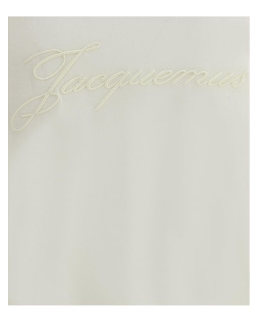 Jacquemus White Crew-Neck Sweater for men