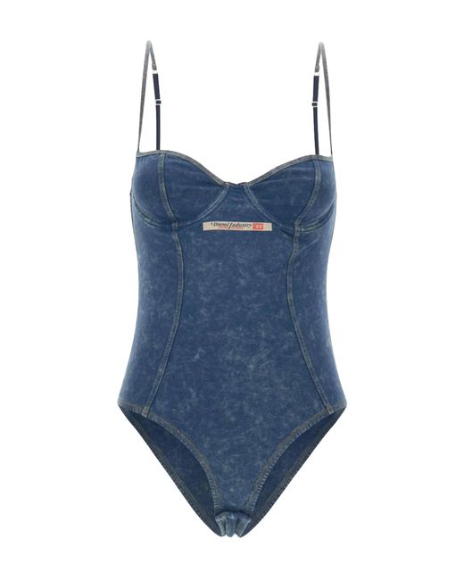 DIESEL Blue Bustier Tilda Main: Cotton Tops