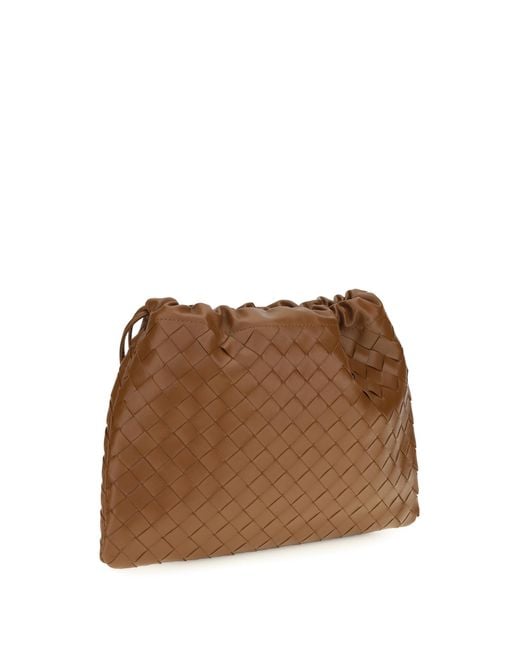Bottega Veneta Brown Leather Clutch Bag Calf Make Up