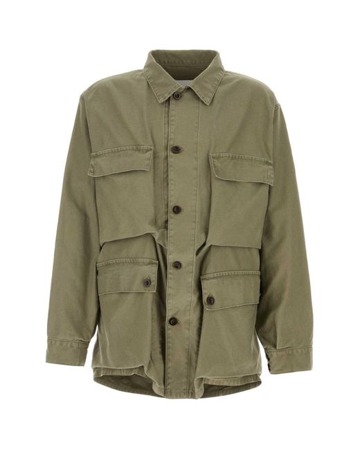 Maison Margiela Green Sage Cotton Jacket for men