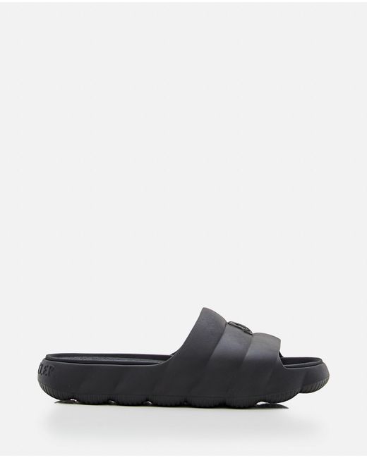 Moncler White Slip On Slides for men