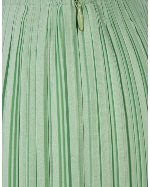 Lanvin Green Satin Asymmetrical Midi Skirt