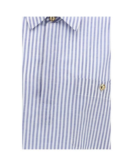 Valentino Garavani Blue Multicolor Cotton Pattern Shirt for men