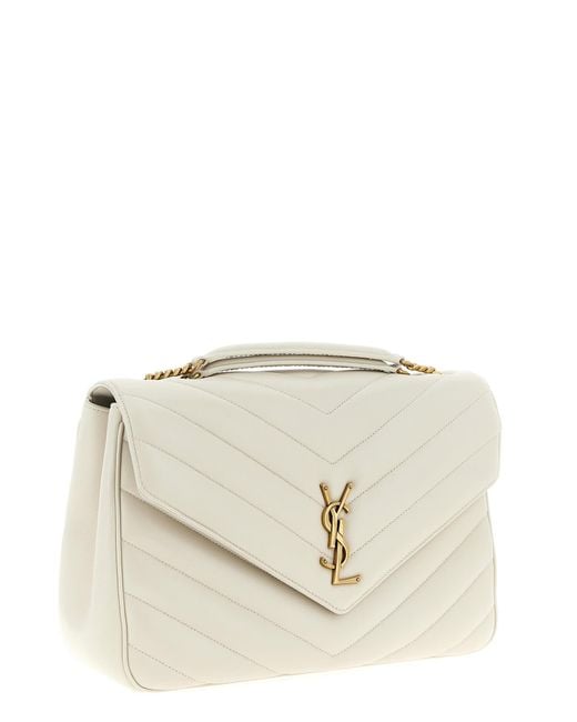 Saint Laurent Natural Loulou Large Shoulder Bag