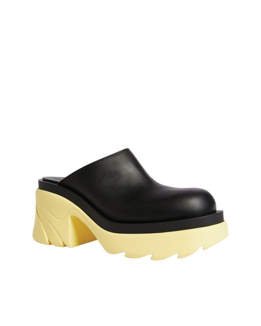 Bottega Veneta Black 90Mm Flash Platform Mules