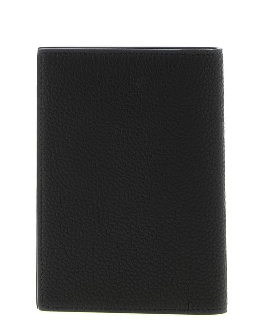 Tom Ford Black Hammered Passport Holder for men