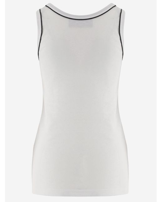 Valentino White Tank Top Cotton