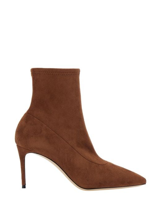 Casadei Brown Ankle Boots Stretch Camel