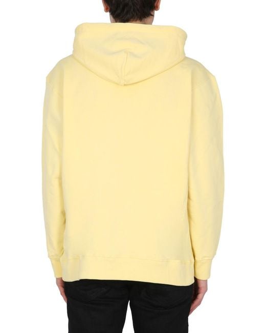 Opening Ceremony Yellow Hoodie Cotton Sweatshirts for men