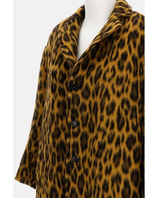 Bottega Veneta Multicolor Leopard-Print Alpaca Coat