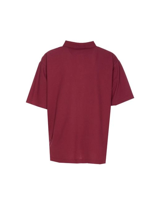 Balenciaga Red Nano Bb Logo Polo for men