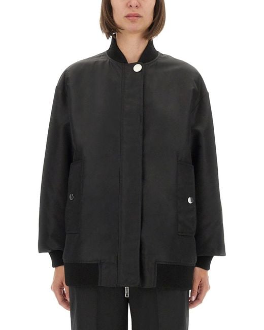 Sportmax Black Agape Bomber Jacket Polyamide