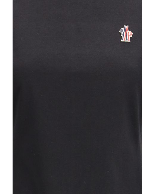 Moncler Black Cotton T-Shirt Cotton; Elastane T-Shirts