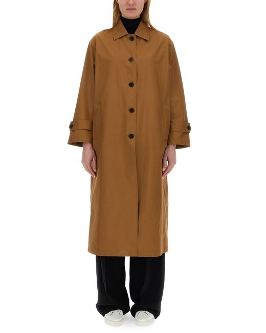Herno Brown Trench Coat With Buttons