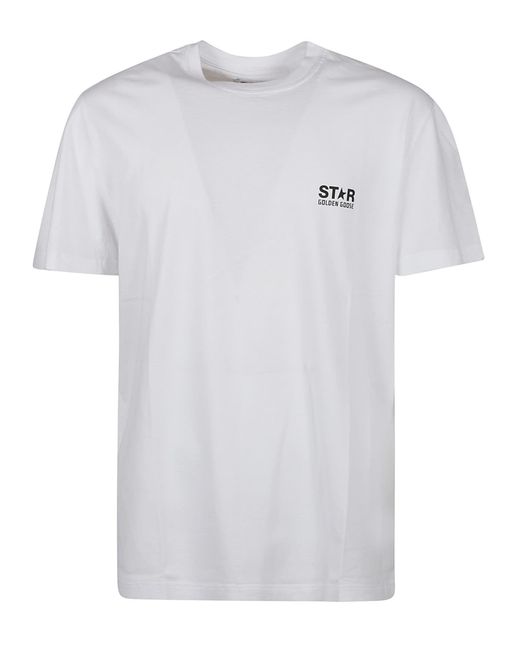 Skoleuddannelse glæde hårdtarbejdende Golden Goose Chest Logo Crewneck T-shirt in White for Men | Lyst