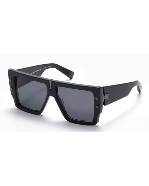 Balmain B-grand - Matte Black / Black Rhodium Sunglasses for men