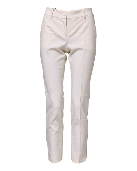 Dolce & Gabbana Gray Slim Fit Solid Color Pants