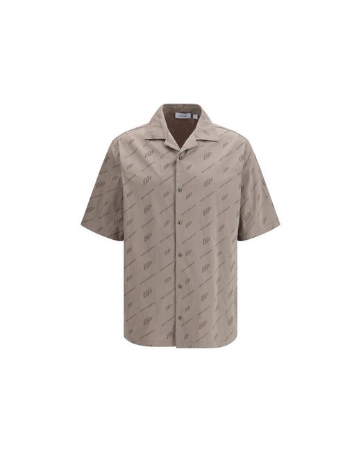 Off-White c/o Virgil Abloh Gray Beige Viscose Shortsleeve Shirt - It48 | M for men