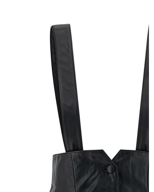 ROTATE BIRGER CHRISTENSEN Black Suspender Skirt