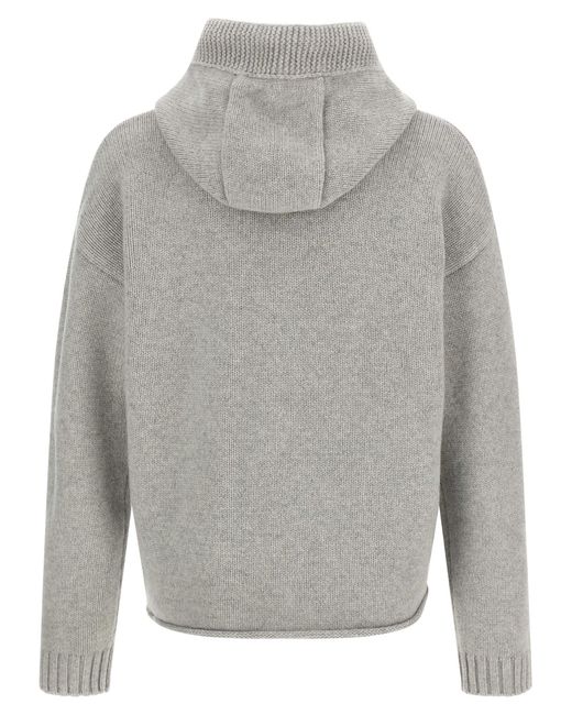 J.W. Anderson Gray Anchor Embroidery' Hoodie for men
