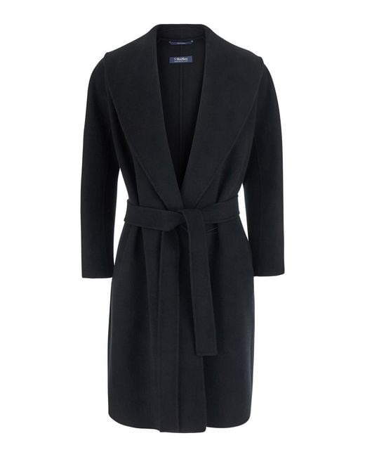 Max Mara Black Coat Messi Wool