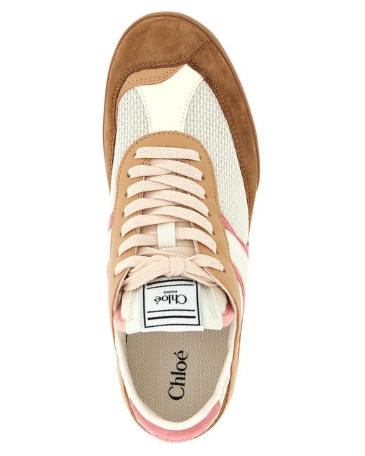 Chloé White Lace Up Sneakers