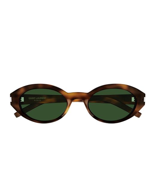 Saint Laurent Sl 567 Linea Corner Angle Oval Sunglasses - NWT Saint Laurent Sl 567 Linea Corner Angle 004 Green  main image 4