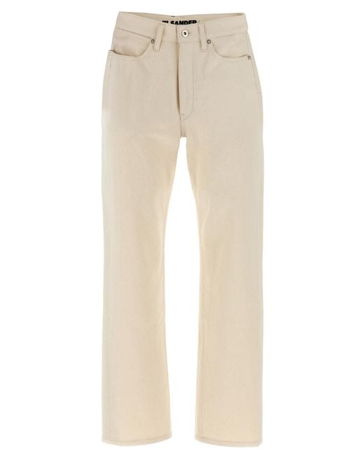 Jil Sander Natural High-Waisted Japanese Raw Denim Jeans
