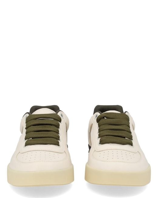 Dolce & Gabbana Green Sneaker With Logo Leather Trainers for men