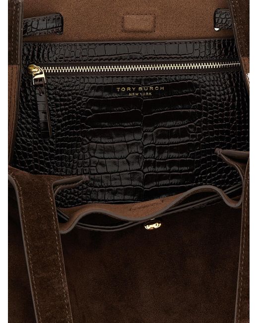 Tory Burch Brown Bovine Leather Tote Bag
