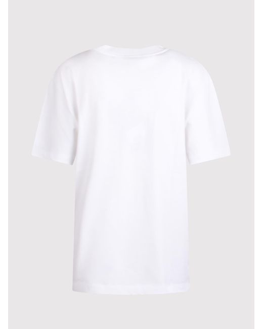 Patou White Cotton T-Shirt With Colorful Embroidered Logos