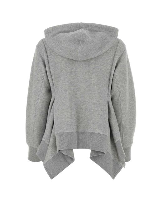 Sacai Gray Sweatshirts