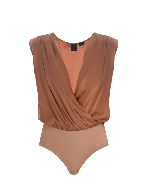 Pinko Brown Body Ines Made Of Satin