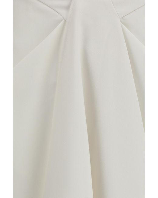 Givenchy White Long Draped Wool And Mohair Skirt