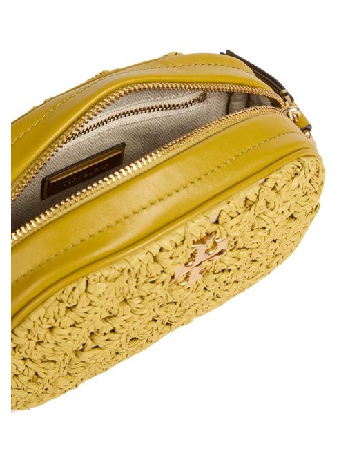 Tory Burch Metallic Kira Crochet Logo Camera Bag
