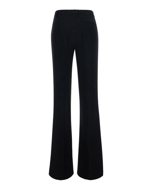 Le Plain Blue Flare Pants Tech Fabric Trousers
