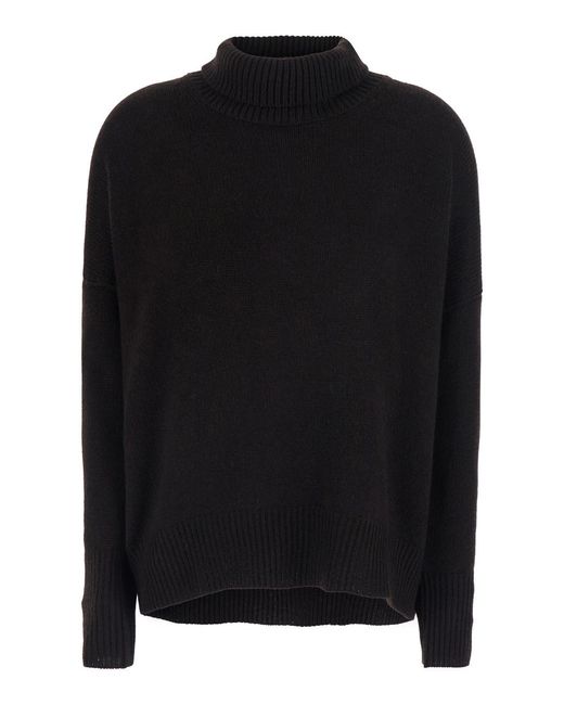 Lisa Yang Black Sweater Heidi Cashmere Knitted Tops