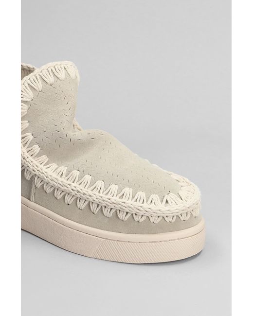 Mou Natural Sneaker Monochrome Low Heels Ankle Boots