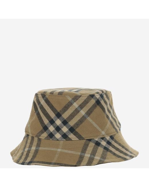 Burberry Green Hat Cotton Check