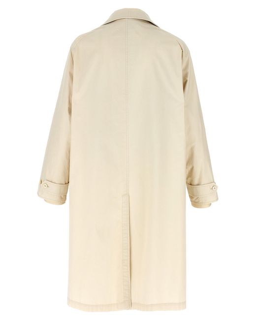 Maison Margiela Natural Layered Cotton Trench Coat for men
