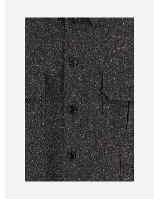 Valentino Gray Jacket Wool-Blend for men