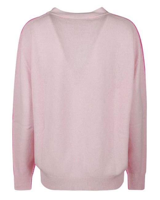 DSquared² Pink Contrast Color Cardigan