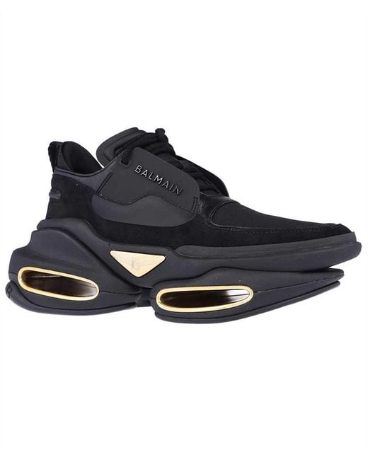 Balmain Blue Low-Top Sneakers
