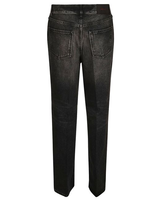 Ferragamo Gray Buttoned Classic Jeans for men