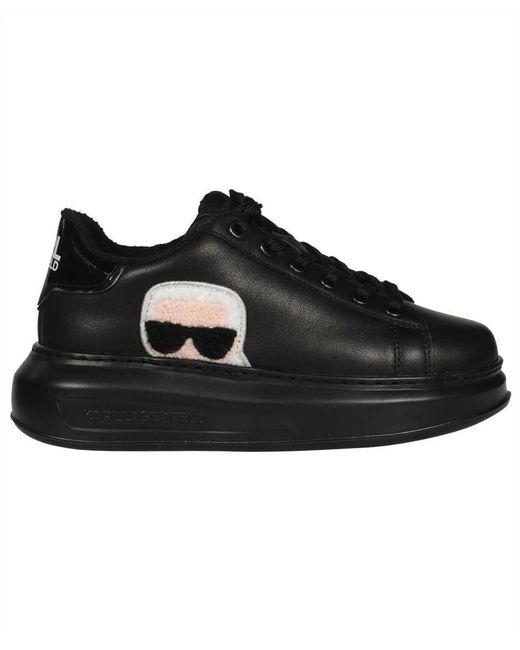 Karl Lagerfeld Black Low-Top Sneakers